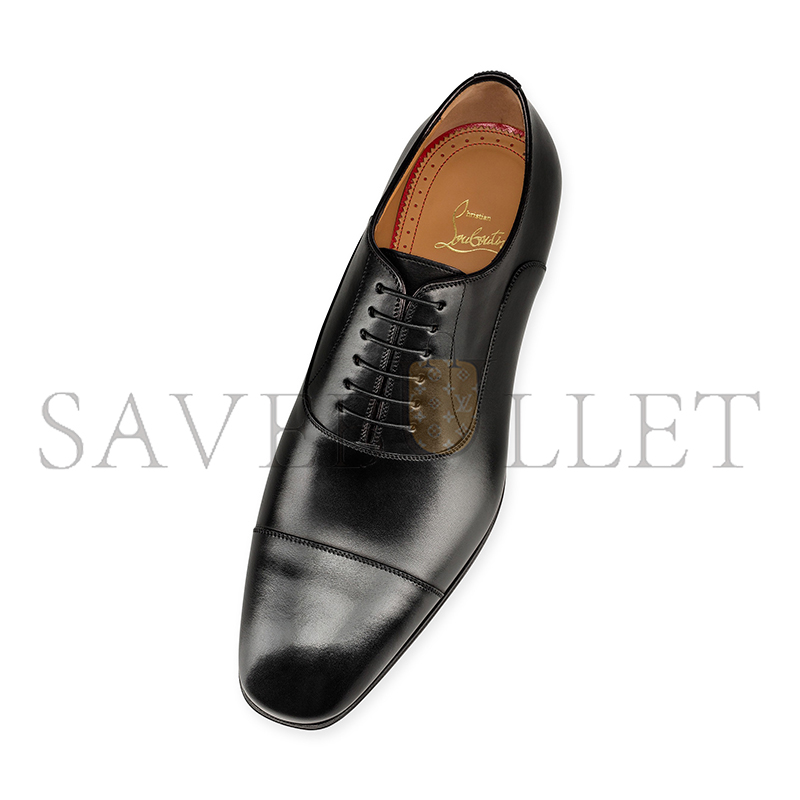 CHRISTIAN LOUBOUTIN GREGGOLACE UP SHOES PATINATED CALF LEATHER BLACK MEN 1150376BK01 CHRISTIAN LOUBOUTIN GREGGOLACE UP SHOES PATINATED CALF LEATHER BLACK MEN 1150376BK01